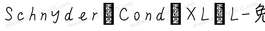 Schnyder Cond XL L字体转换